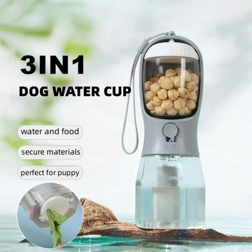 3-in-1 Portable Dog Water Bottle for Outdoor Use