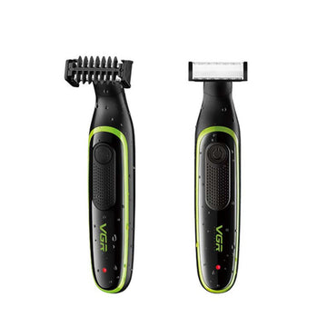 Compact men's electric rotary shaver with ABS body and charging cable