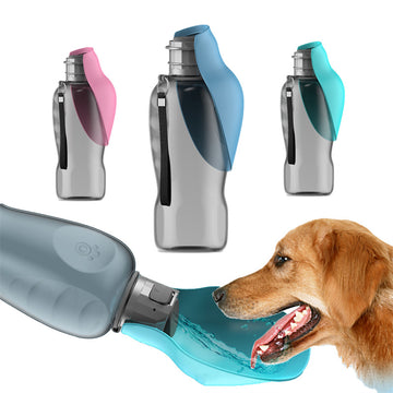 800ml Portable Dog Water Bottle – Foldable, Leakproof Travel Bowl for Outdoor Walking & Hydration for Small to Large Pets