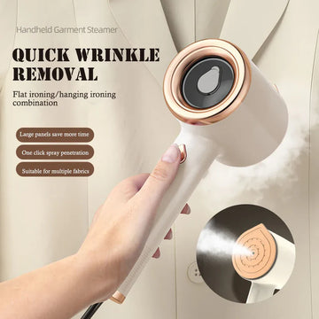 Portable Handheld Garment Steamer – 33W Travel Steam Iron with Titanium Panel, Fast Heat-Up, Visual Water Tank, Wrinkle Remover for All Fabrics – Lightweight Mini Steamer for Home & Travel Use
