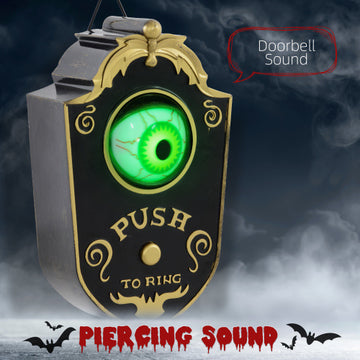 HOMCOM 7.1 Halloween animatronic doorbell with glowing eyeball