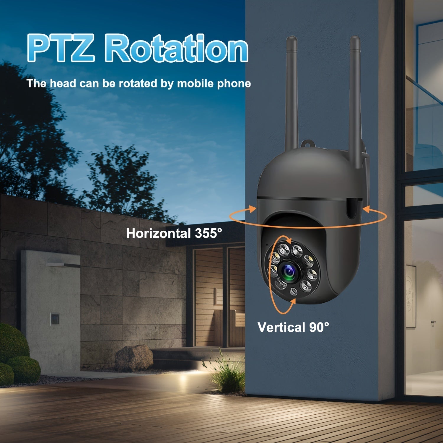 Outdoor WiFi surveillance camera with night vision