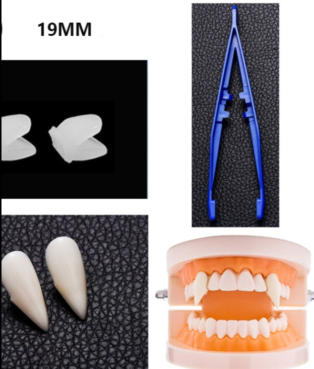 Halloween zombie teeth party props unisex 19mm