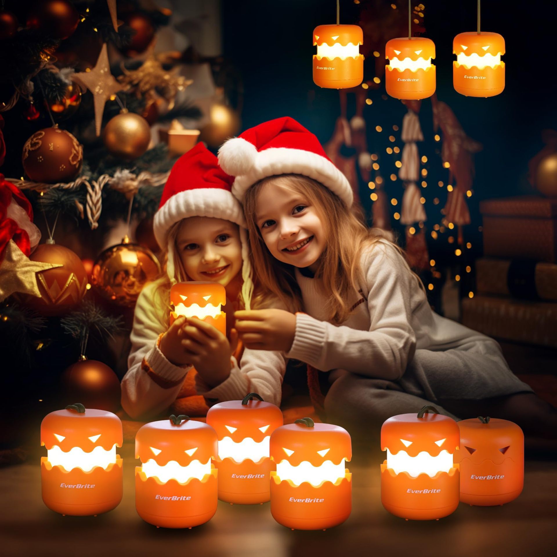 Portable LED pumpkin lantern for party and yard