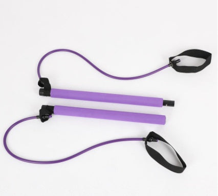 Chest expander puller resistance band for muscle training in violet color
