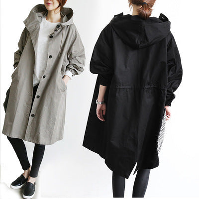 Collage of people wearing long coats in various colors on a white background