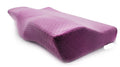 Purple foam pillow on a white background