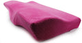 Pink memory foam pillow on a white background