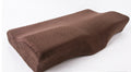 Brown ergonomic pillow on a white background