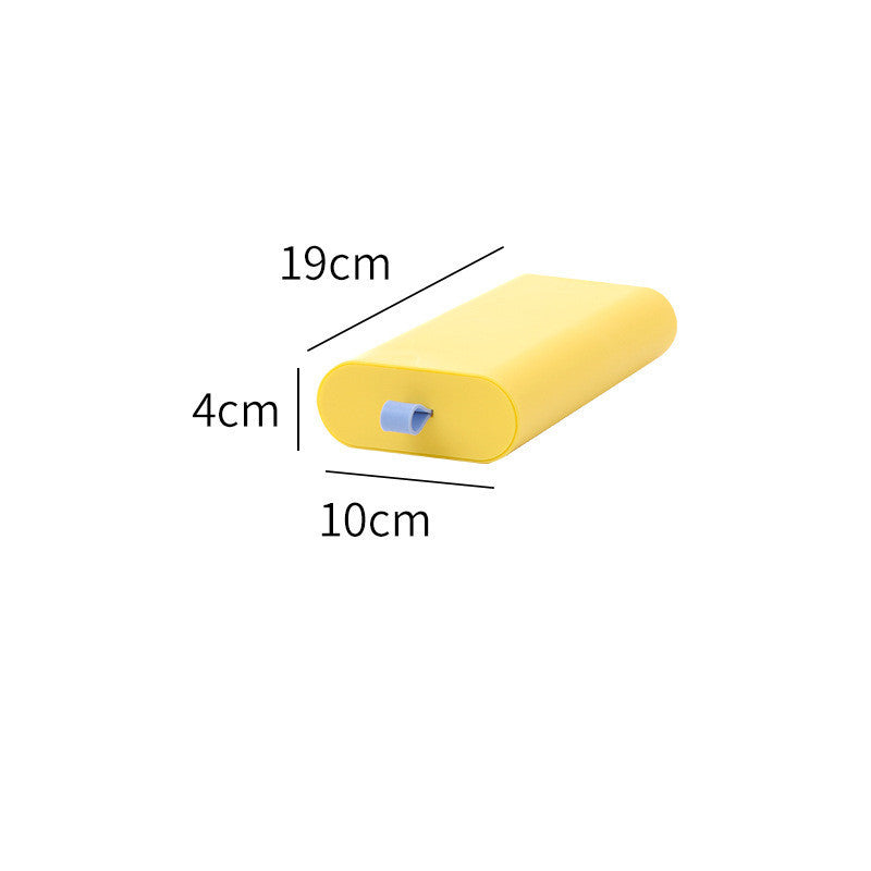 Yellow cylindrical object with dimensions labeled on a white background