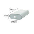 White cylindrical shape with dimensions labeled on a white background