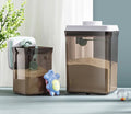 Baby milk powder storage box with airtight lid and separate spoon compartment