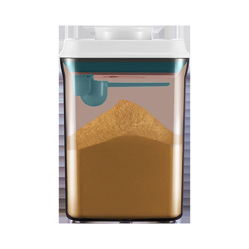 Transparent toddler food storage box with round design and anti-slip base