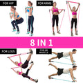 People exercising with Chest expander puller resistance band for muscle training