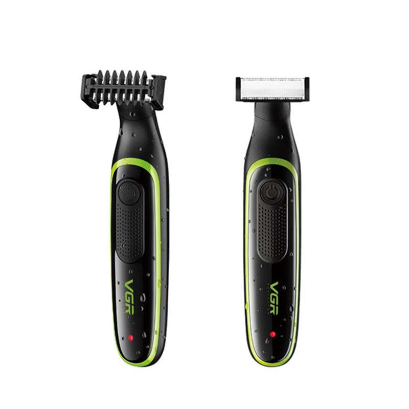 Compact men's electric rotary shaver with ABS body and charging cable