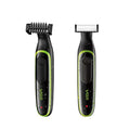 Compact men's electric rotary shaver with ABS body and charging cable