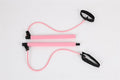 Home workout chest exercise equipment with latex tubes in pink color
