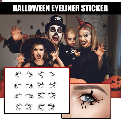 Easy peel-and-stick eyeliner patches for Halloween makeup