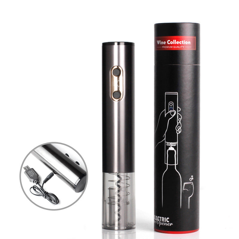 Upgraded USB Rechargeable Electric Wine Opener with Gift Box and Paper Cutter