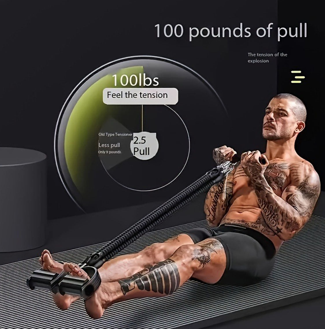 High-resistance workout bands for home fitness training