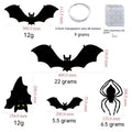 Large black bats on wall for Halloween party decoration