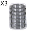Stack of gray self cat grooming brushes with 'X3' indicating quantity on a white background