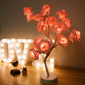 White and red rose flower lamp for gifts and home décor