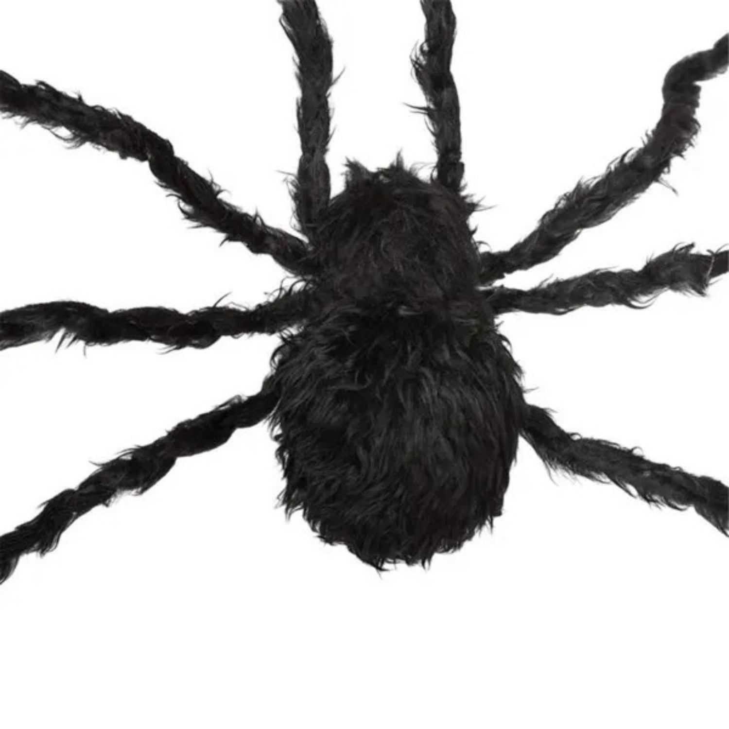 Giant spider decoration with steel frame and purple lights