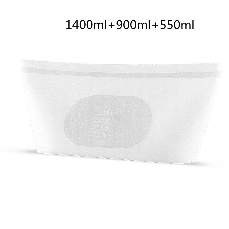 Silicone vacuum sealed food storage bag