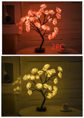 USB and battery-powered bonsai tree lamp for bedroom décor