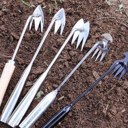 Multi-functional Stainless Steel Weed Cleaner Tool Gardening Loose Soil