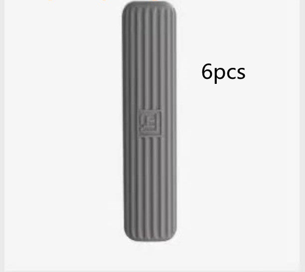 Gray textured mat with a brand logo on a white background, labeled '6pcs'.