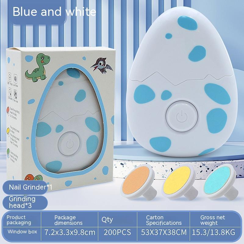 Battery-operated infant nail clipper in sky blue color