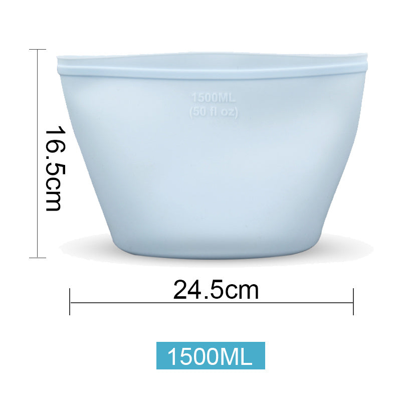 Silicone storage bags for freezer and microwave use