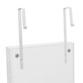 White cabinet with two hanging bars on a white background