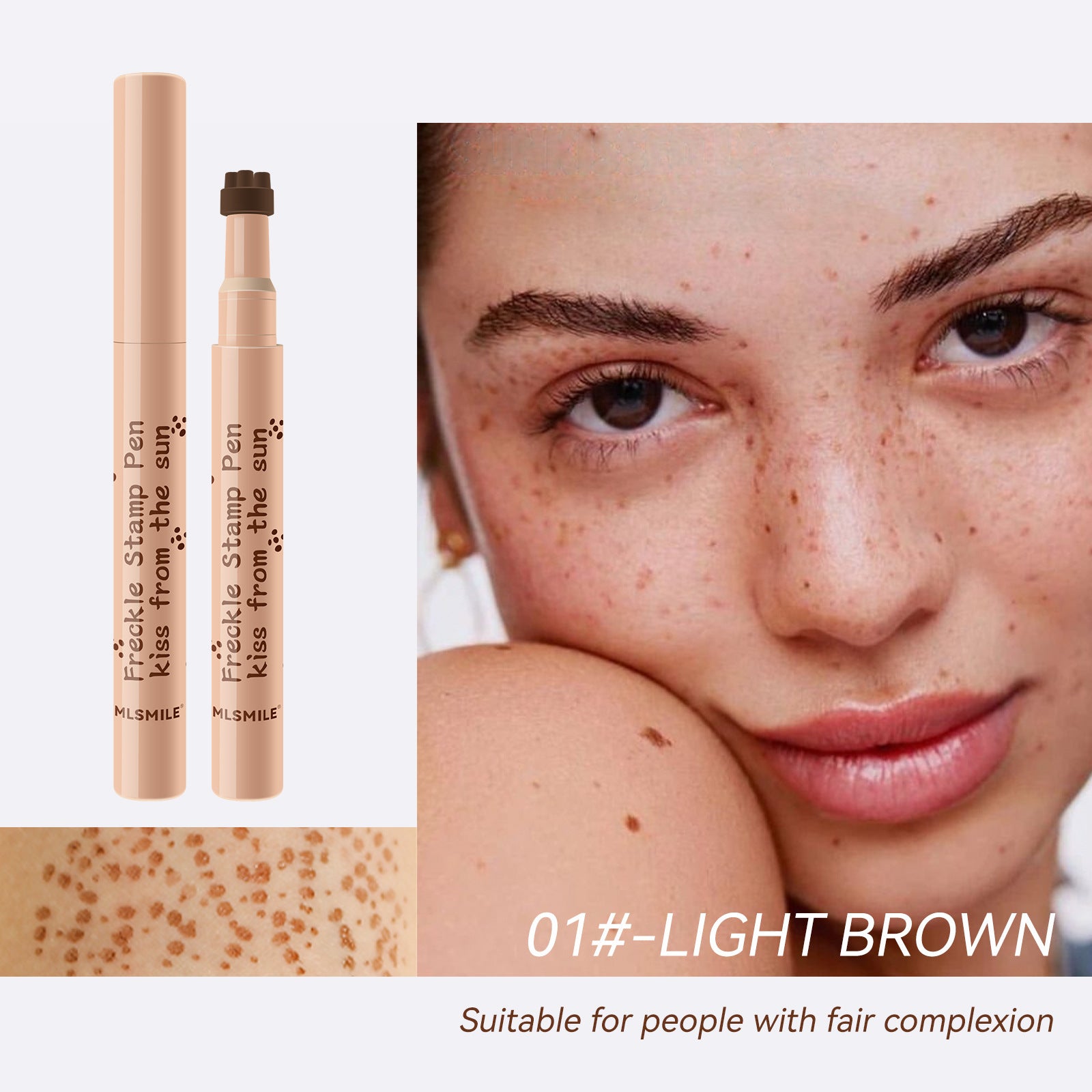Long-lasting mole spot makeup pen in multiple brown shades