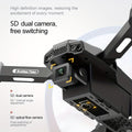 Dual camera system with brushless motor on a white background