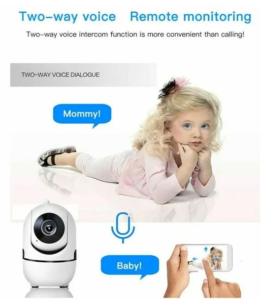 HD indoor surveillance camera with two-way audio