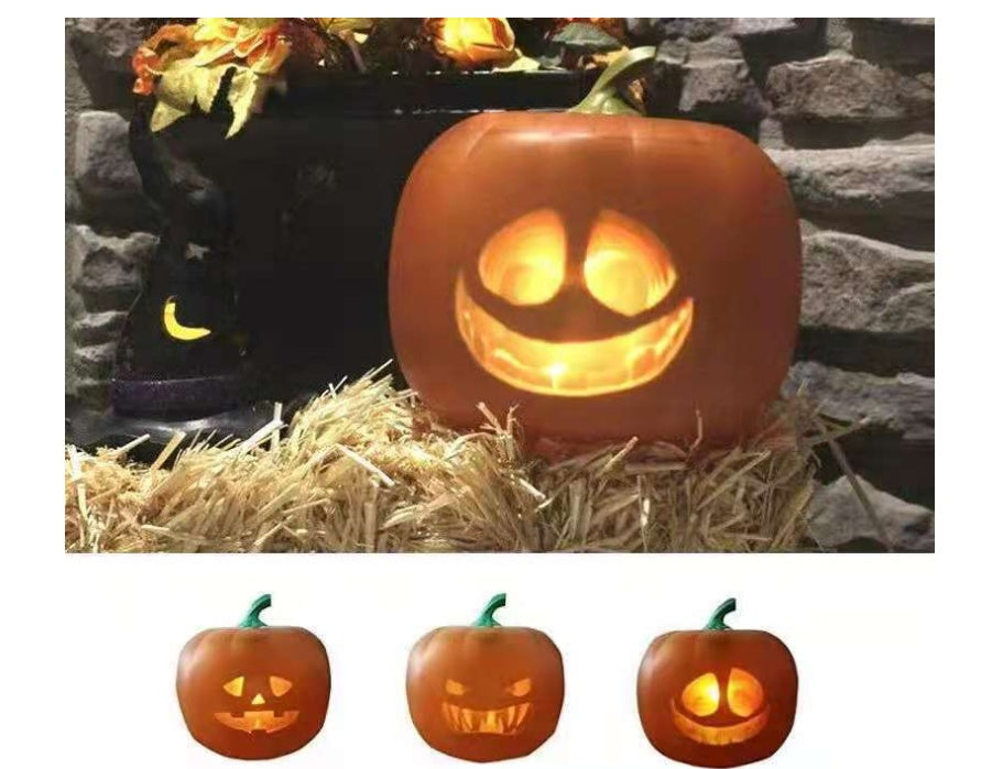 USB rechargeable animated pumpkin lantern for Halloween décor