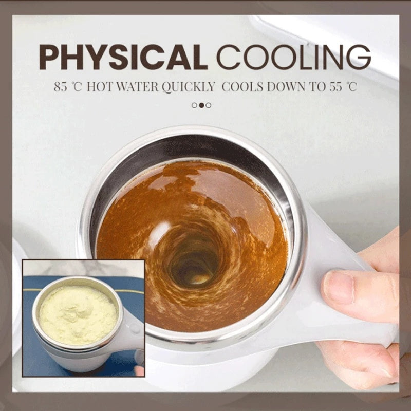 Rechargeable Automatic Self-Stirring Mug – Magnetic Rotating Coffee Cup for Home, Office & Travel