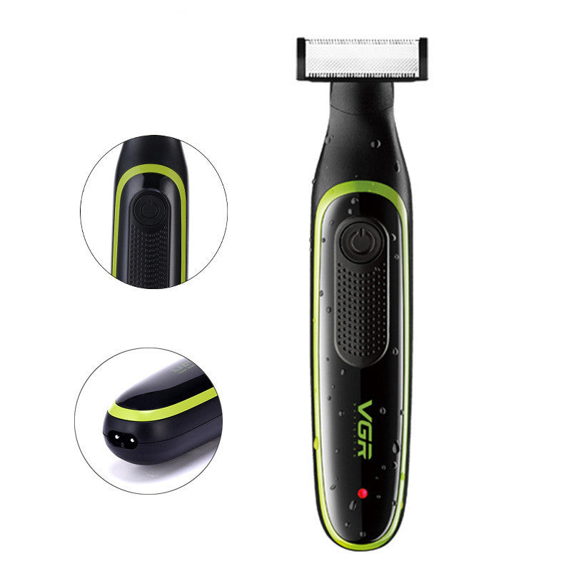 Compact men's electric rotary shaver with ABS body and charging cable