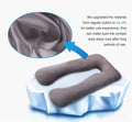 Ice silk cushion with close-up of material and text about improved cooling effect