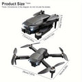Measurement chart of F198 Dual Camera 1080P WiFi FPV Foldable Drone – Front View with dimensions labeled