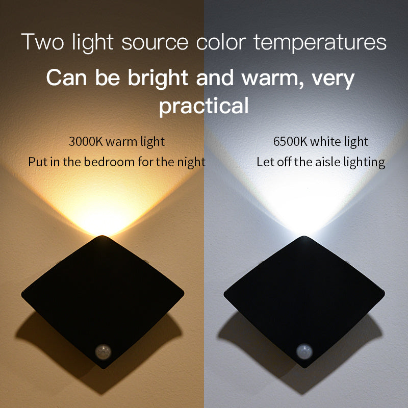 Modern rechargeable LED wall lamp with auto sensor