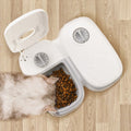 Closeup view of Automatic pet feeder and water dispenser for cats and dogs
