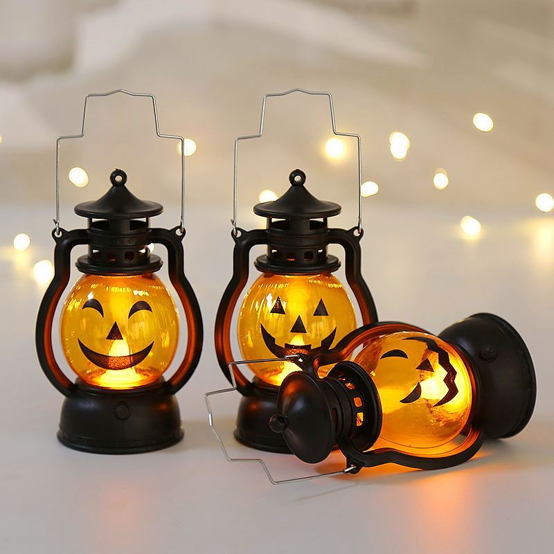 LED pumpkin lantern handheld Halloween lamp