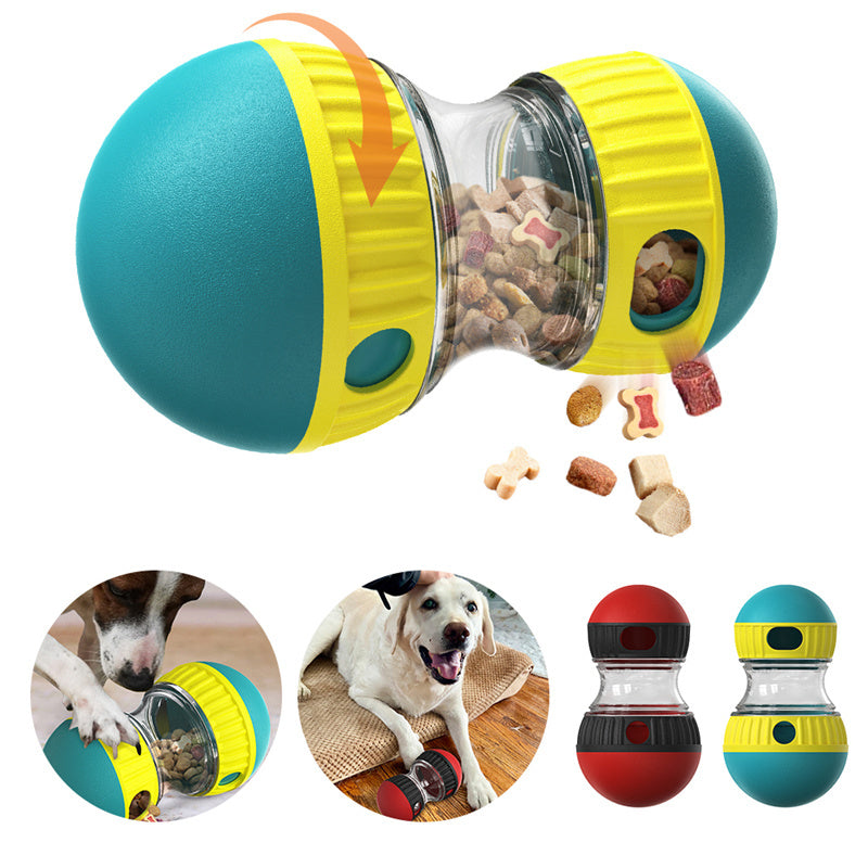 Interactive Dog Treat Dispensing Toy – Durable Nylon Puzzle Feeder for Medium Dogs, Mental Enrichment & Slow Feeding Roller Ball, Adjustable Difficulty, Anti-Anxiety Toy