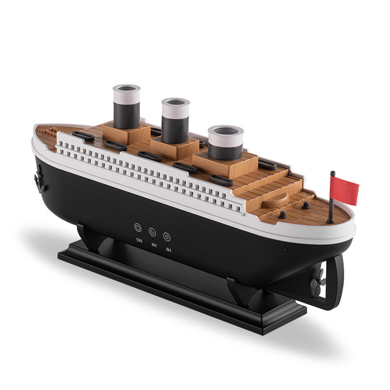 Compact ultrasonic diffuser showing water tank and mechanical controls