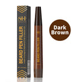 Brown beard and eyebrow filler makeup pen