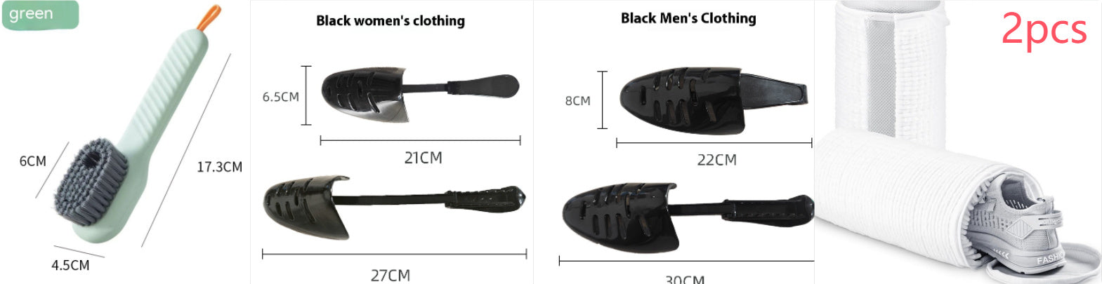 Measurement chart comparing black women's and black men's clothing sizes with shoe measurements